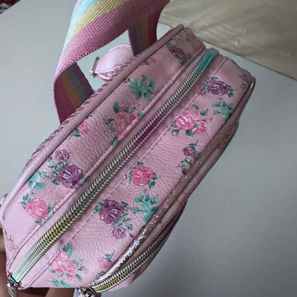 OMG ACCESSORIES Kids' Love Bow Print Mini Backpack In Cotton Candy